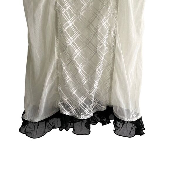 Jacob LINGERIE  Ivory Black Lace Chemise 
Padded Cups M - Picture 4 of 8